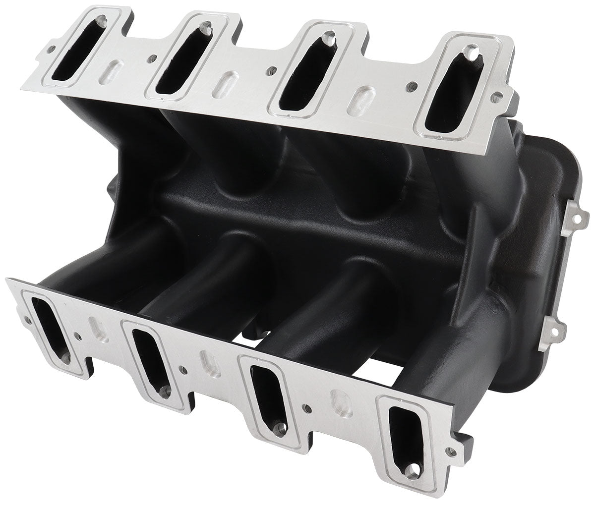 Aeroflow Hi Rise EFI GM LS Cathedral Port Intake Manifold Base, Black Finish - AF6279-5003