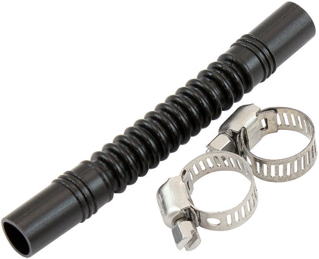 Aeroflow In-Tank 3/8" (10mm) Flexible Nylon Fuel Hose - 100mm Length Corrugated Design, includes two stainless steel clamps (AF130-06-100) AF130-06-100