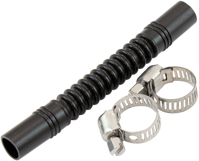 Aeroflow In-Tank 3/8" (10mm) Flexible Nylon Fuel Hose - 100mm Length Corrugated Design, includes two stainless steel clamps (AF130-06-100) AF130-06-100