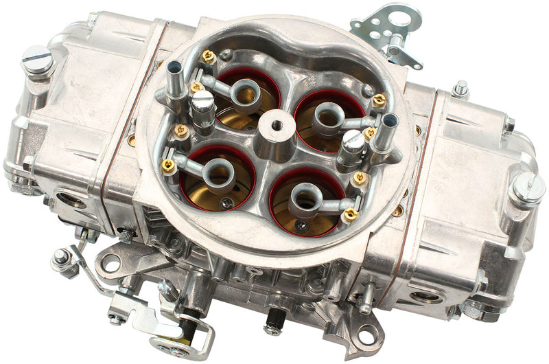 Aeroflow 650cfm 4-Barrel Double Pumper Carburettor with Mechanical Secondaries Square bore 4150 Flange, No Choke, Silver Finish (AF5112-3650)