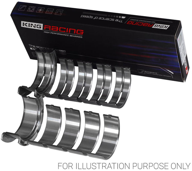 King HP Series Main Bearing Set, .001" Suit SB Ford 289-302 & 5.0L Windsor (KBMB529HP 001) KBMB529HP 001