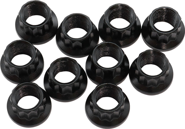 Aeroflow 12-Point Nuts, Chrome Moly Black Oxide, 10-Pack - AF34-03-0011 AF34-03-0011