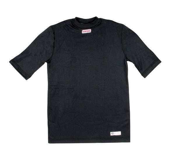 Simpson CarbonX Underwear XX-Large, Black Top, Crew Neck Short Sleeve, SFI Approved (SI20602Z) SI20602Z