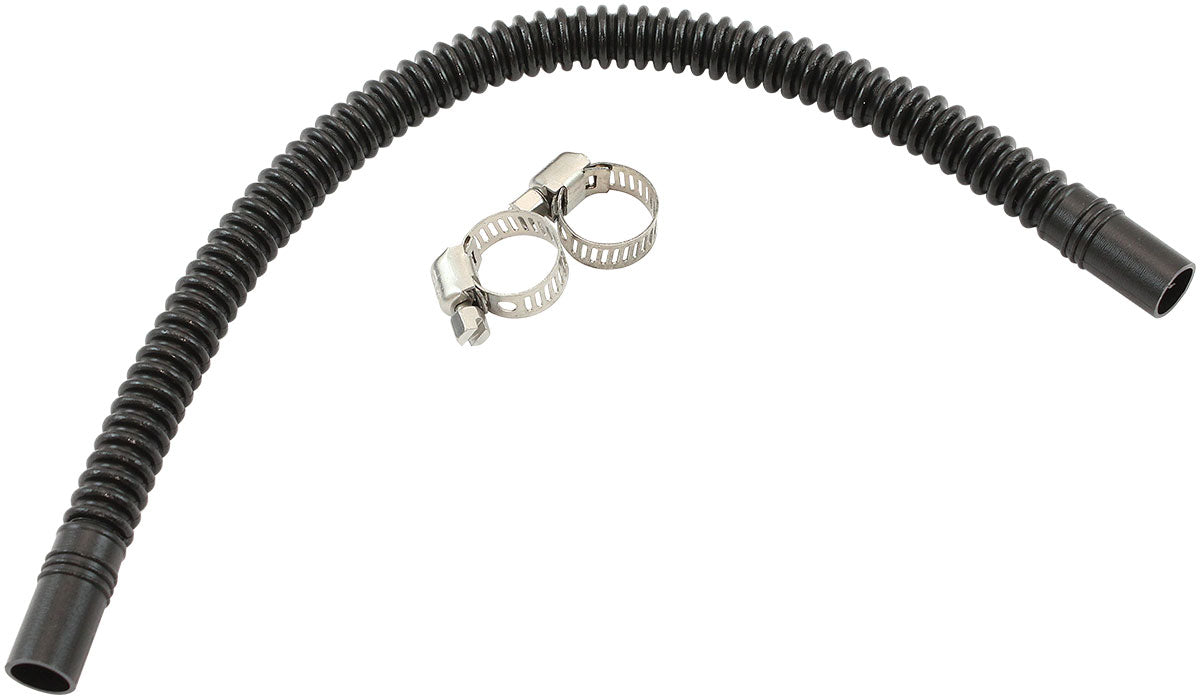 Aeroflow In-Tank 3/8" (10mm) Flexible Nylon Fuel Hose - 300mm Length Corrugated Design, includes two stainless steel clamps (AF130-06-300) AF130-06-300