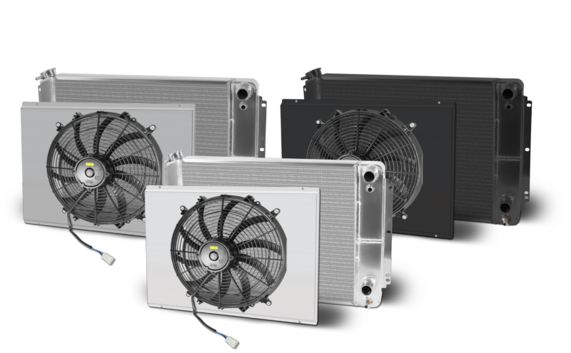 AFCO 1962-67 Nova Swap Lsx Double Pass Aluminum Radiator and Shroud - 84287-B-DB-Y 84287-B-SP-N