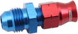 Aeroflow Tube to Male AN Adapter 1/4" to -6AN Blue/Red Finish. Suits Aeroflow, Moroso & Russell Tubing (AF108-06-04) AF108-06-04