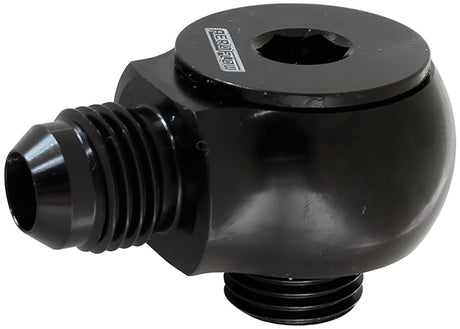 Aeroflow 90° Low Profile -12ORB to -10AN Male Adapter - AF909-10-12BLK AF909-10-12BLK
