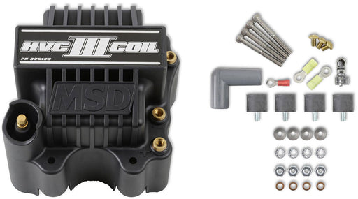 MSD Pro Power HVC III Coil, Black Suit MSD 7, 8 & PRO 600 Series Ignition Controls, 45,000 volts (MSD826123) MSD826123
