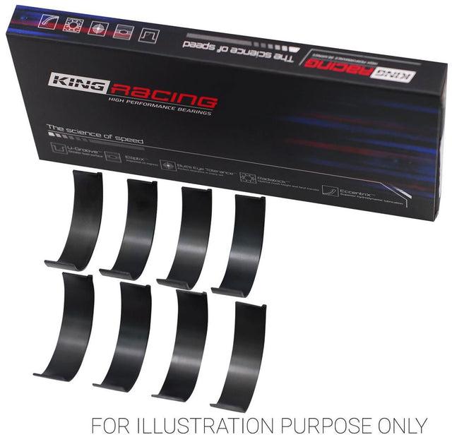 King XP Series Conrod Bearing Set, .25mm (.010) Suit Subaru WRX/STI EJ20, EJ22, EJ25, 52mm Journal (KBCR4125XPG0.25) KBCR4125XPG0.25