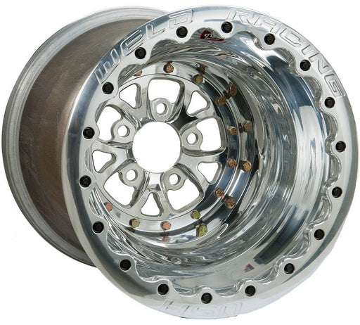 WELD V-Series 15 x 12" Wheel, Polished, Single Beadlock for M/T 5 x 4.75" Bolt Circle with 4" Backspace (WE84P512278G) WE84P512278G