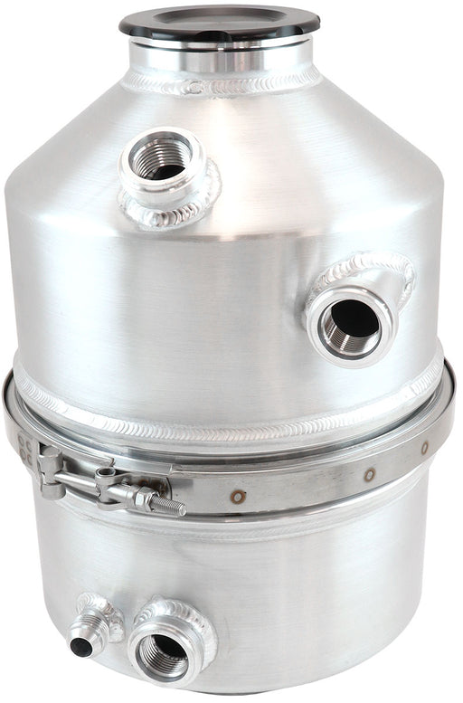Aeroflow Dry Sump Tank - 11.3 Litre (3 Gallon), Raw Aluminium Finish 16" (406mm) Height x 9" (228mm) Diameter (AF77-1053) AF77-1053