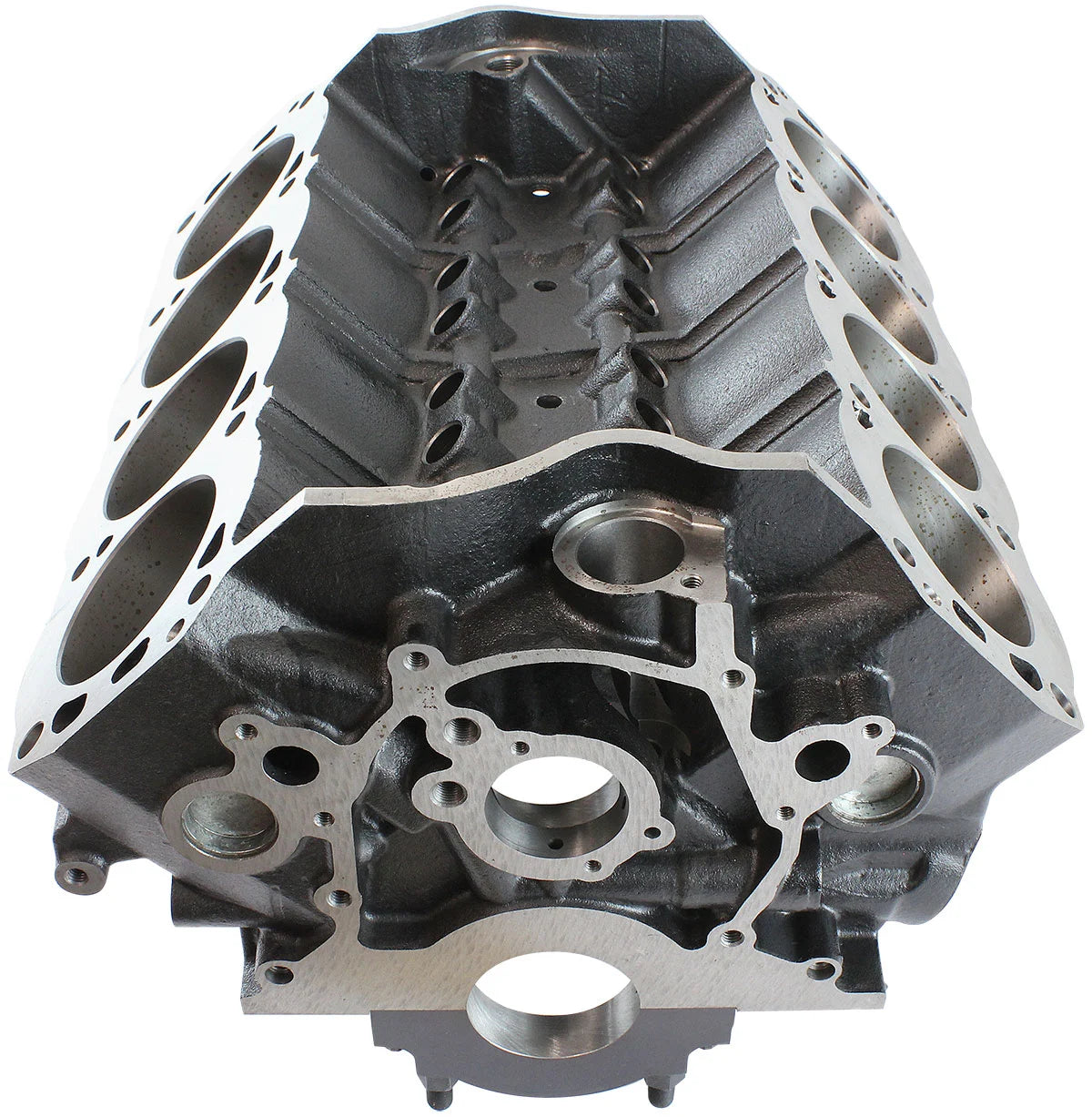 Aeroflow Cast Iron Ford 351W Engine Block, 4.000" Bore 9.500" Deck Height, 351 Cleveland Mains, 4-Bolt Billet Splayed Caps (AF96-1010)
