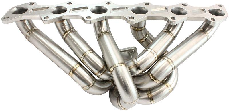 Aeroflow Boosted Ford Barra T3 Turbo Stainless Steel Manifold Suits High Mount GT30-GT35 Turbo, with 50mm External Wastegate Flange (AF8447-3000)
