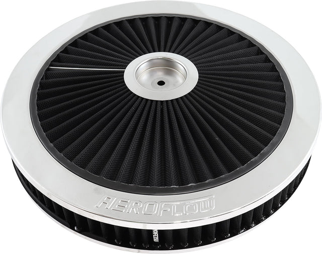 Aeroflow 14" x 2-1/8" Full Flow Air Filter Assembly, Chrome - AF2851-3030 AF2851-3030