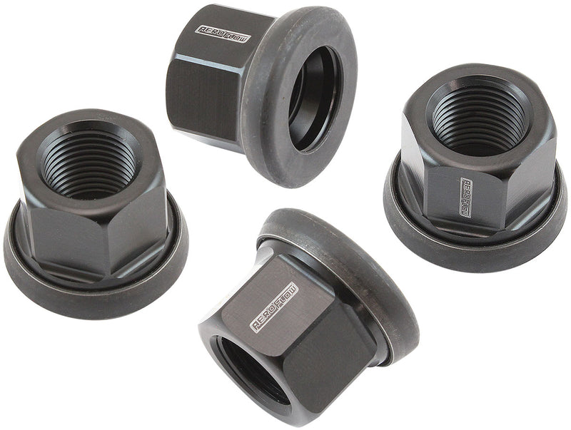 Aeroflow 5/8" Alloy Wheel Nut - Black Finish Sold Individually, 7075 Aluminium (AF3083-0000) AF3083-0000