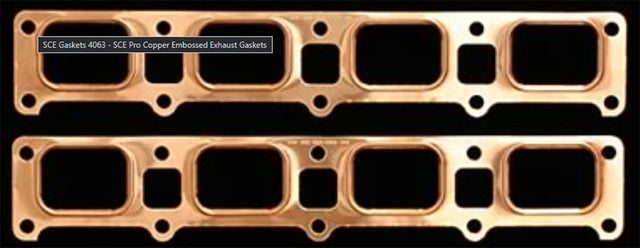 SCE Pro Copper Exhaust Gaskets 1.850" x 2.600" - SCE-4063 SCE-4063