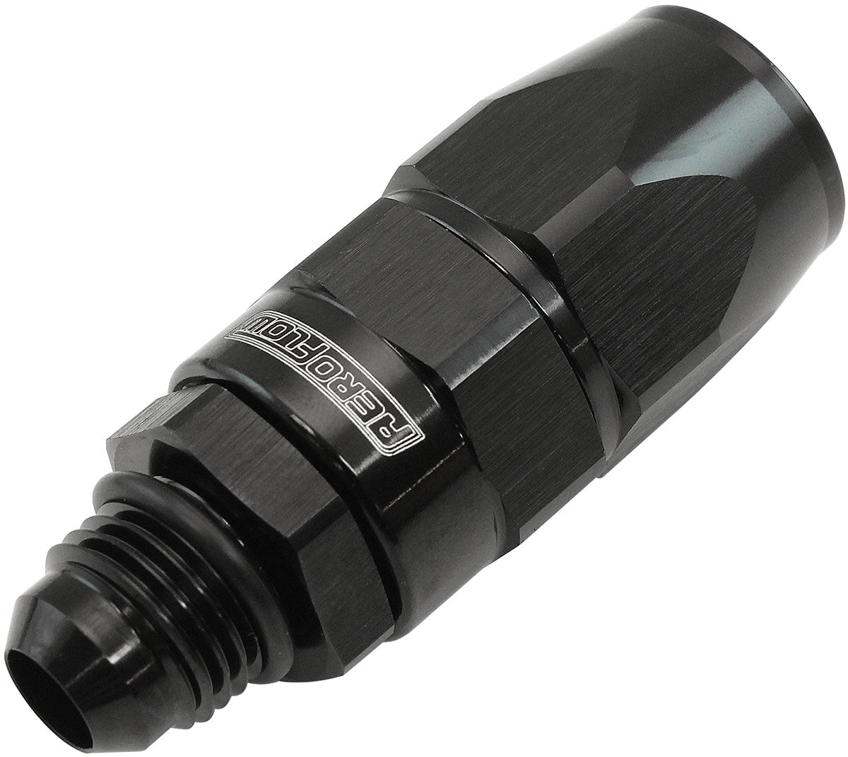 Aeroflow Male AN Swivel Straight Hose End -6AN to -8AN PTFE (Teflon®) Hose End - AF580-08-06DBLK AF580-08-06DBLK