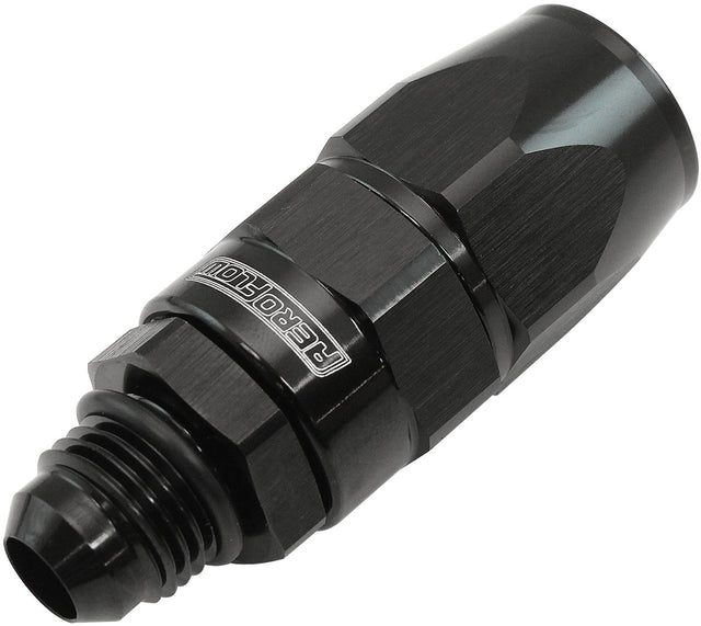 Aeroflow Male AN Swivel Straight Hose End -6AN to -8AN PTFE (Teflon®) Hose End - AF580-08-06DBLK AF580-08-06DBLK
