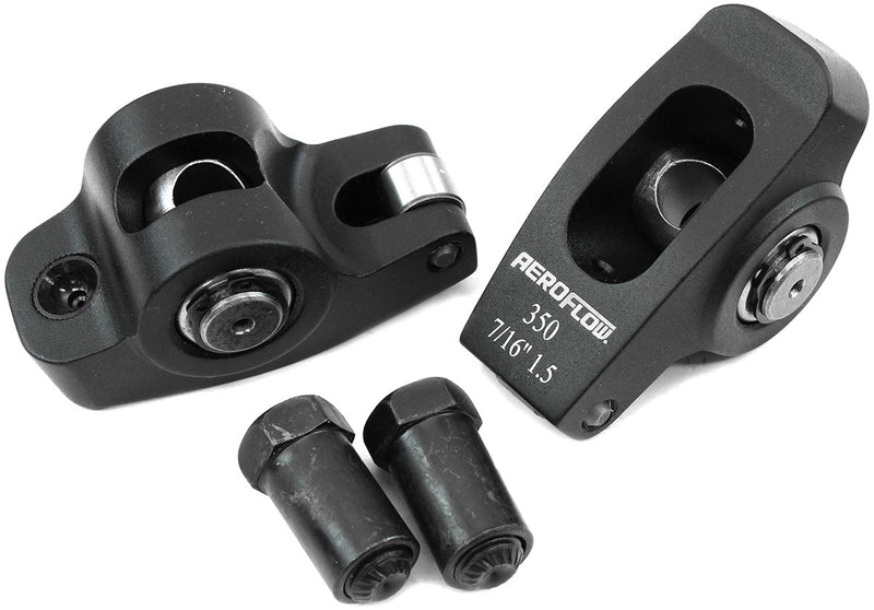 Aeroflow Small Block Chev Aluminium Roller Rocker Set 7/16" Stud Mount, 1.5 Ratio, Set of 2 (AF95-1105-2) AF95-1105-2