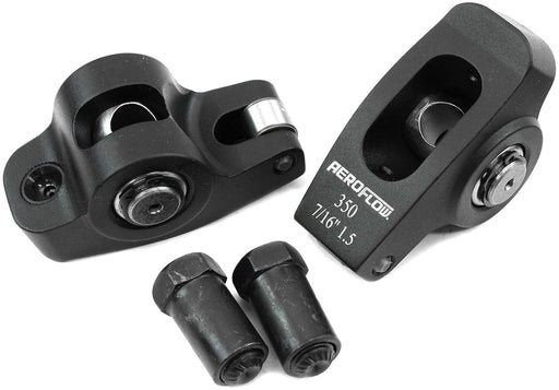 Aeroflow Small Block Chev Aluminium Roller Rocker Set 7/16" Stud Mount, 1.5 Ratio, Set of 2 (AF95-1105-2) AF95-1105-2
