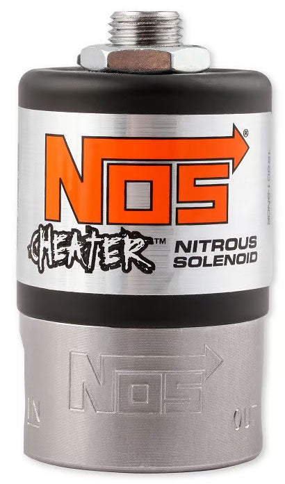 NOS Cheater Nitrous Solenoid - Black 250 Horsepower. 1/4" NPT Inlet, 1/8" NPT Outlet (NOS18000B) NOS18000B