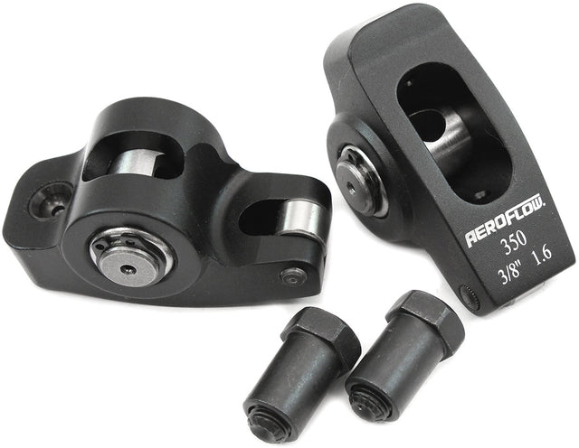 Aeroflow Small Block Chev Aluminium Roller Rocker Set 3/8" Stud Mount, 1.6 Ratio, Set of 2 (AF95-1102-2) AF95-1102-2