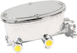 Aeroflow GM Tandem Brake Master Cylinder 1-1/8" Bore - Chrome Finish Cast Aluminium with Smooth Top Lid (AF300-161) AF300-161