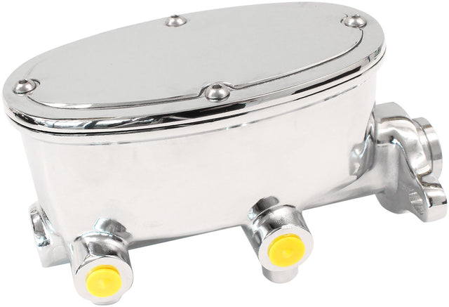 Aeroflow GM Tandem Brake Master Cylinder 1-1/8" Bore - Chrome Finish Cast Aluminium with Smooth Top Lid (AF300-161) AF300-161