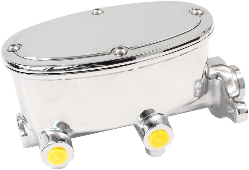 Aeroflow GM Tandem Brake Master Cylinder 1-1/8" Bore - Chrome Finish Cast Aluminium with Smooth Top Lid (AF300-161) AF300-161