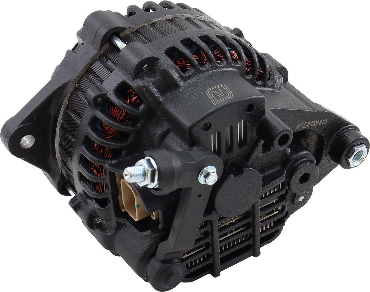 Aeroflow 130 AMP High Output Direct Fit Alternator - Black Finish - AF4278-1500