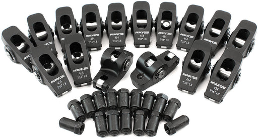 Aeroflow Big Block Chev Aluminium Roller Rocker Set 7/16" Stud Mount, 1.8 Ratio, Set of 16 (AF95-1117) AF95-1117
