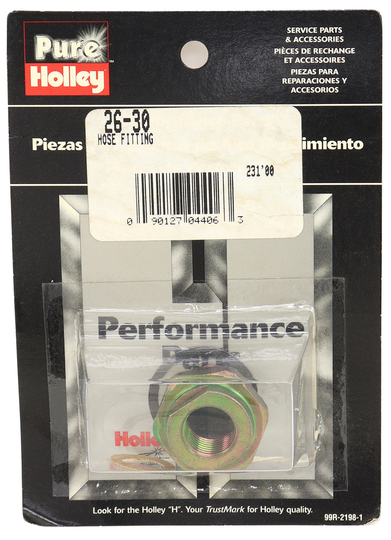 Holley Fuel Bowl Nut Adapter 1/4" Pipe Female to 7/8" male (HO26-30) HO26-30