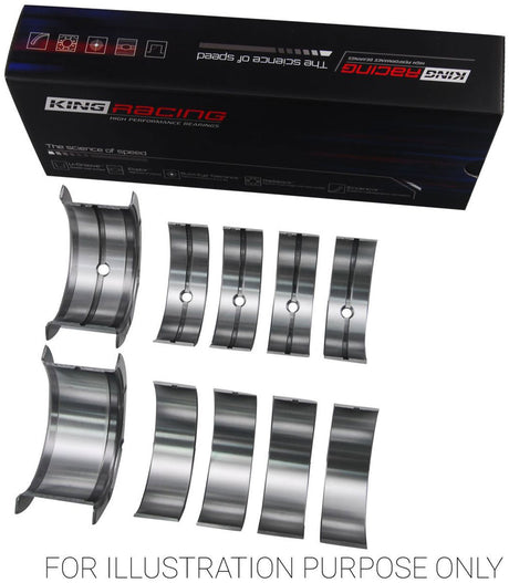 King HP Series Main Bearing Set, STD With .001" Extra Clearance - KBMB556HPN STDX KBMB556HPN STDX