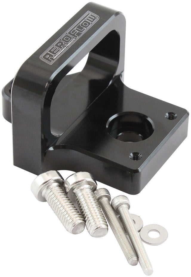 Aeroflow 3 Port Boost Solenoid Sensor Mounting Bracket Black Finish (AF64-1036) AF64-1036