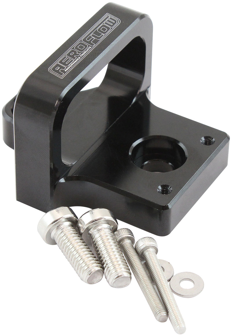 Aeroflow 3 Port Boost Solenoid Sensor Mounting Bracket Black Finish (AF64-1036) AF64-1036