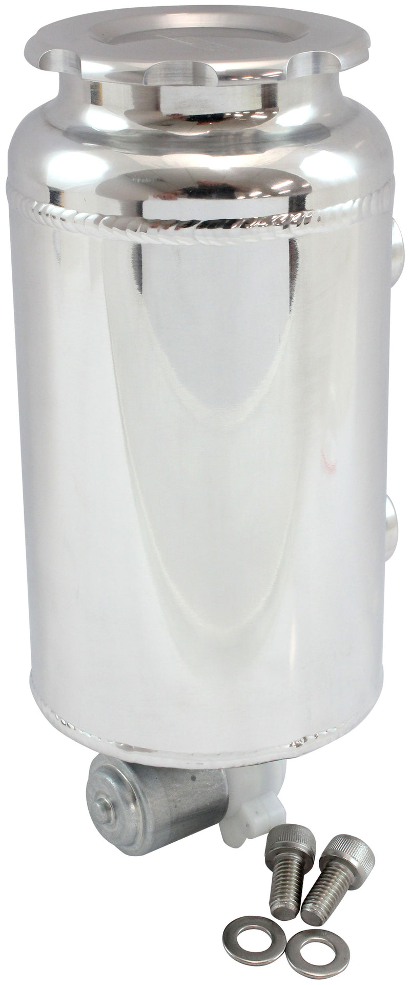Aeroflow Fabricated Alloy Washer Tank with Motor & Low Profile Cap - Polished Universal Round Tank (AF77-1047) AF77-1047