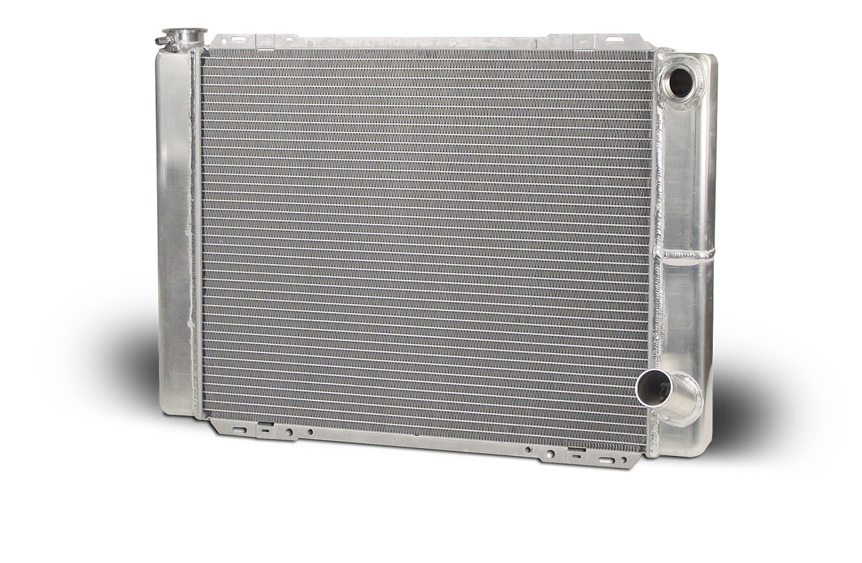 AFCO Aluminum Radiator Circle Track/Late Model 27.5 Inch Double Pass Chevy One 16AN Inlet - 80123N 80123N