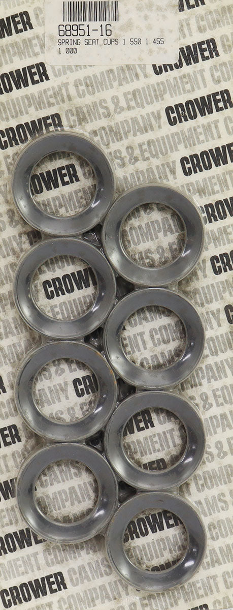Crower Spring Seat Cup Set 1.550" O.D, 1.455" Spring I.D, 1.000" Guide I.D (C68951-16) C68951-16