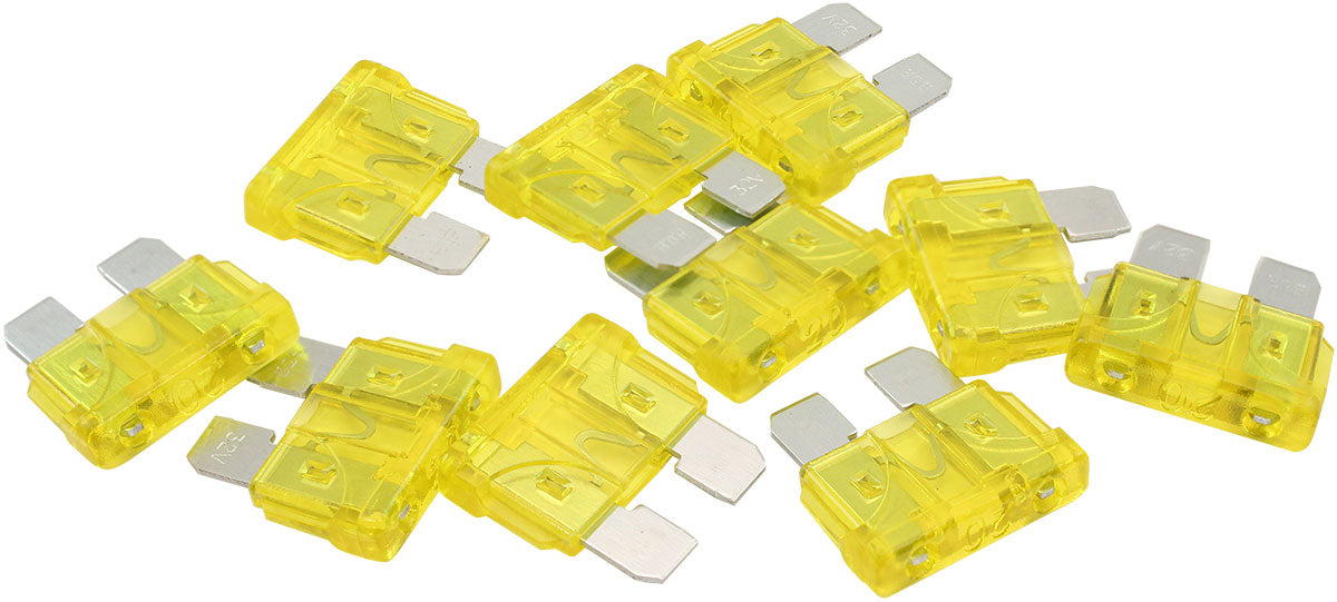 Aeroflow 20 AMP Standard Blade Fuses – 10 Pack - AF49-4009 AF49-4009