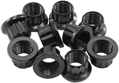 Aeroflow 12-Point Nuts, Chrome Moly Black Oxide, 10-Pack - AF34-32-0010 AF34-32-0010