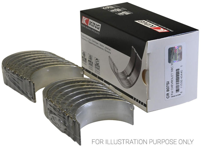 King SI Series Conrod Bearing Set, .010" - KBCR807SI 010 KBCR807SI 010