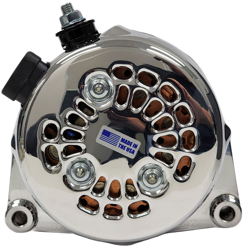 Mechman Billet S Series 170 Amp Racing Alternator, Polished Finish 6-Groove Pulley. Suit GM LS 1996-06 (MMB8206170P)