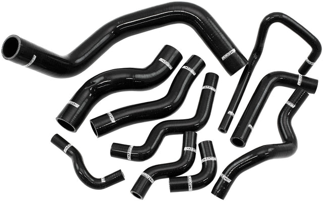 Aeroflow Silicone Heater & Radiator Hose Kits, Black Suit Nissan 180SX S13, S14 & S15 with SR20 (AF9270-0045) AF9270-0045
