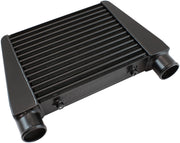Aeroflow V-Mount Street Series Aluminium Intercooler, Black Powder Coated Finish 330 x 280 x 76mm with 2-1/2" Inlet/Outlets (AF90-1015BLK) AF90-1015BLK