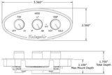 Vintage Air Streamline Oval Control Panel, Black - VA490755