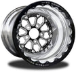 RC Comp Torx 15" x 8" Wheel, Black with Eclipse Finish Centre, Single Beadlock - RCCSA401P1E-14E RCCSA401P1E-14E