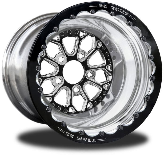 RC Comp Torx 15" x 8" Wheel, Black with Eclipse Finish Centre, Single Beadlock - RCCSA401P1E-14E RCCSA401P1E-14E