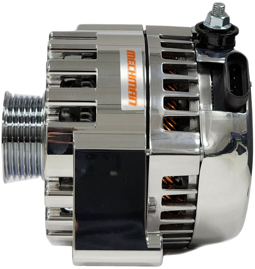 Mechman Billet S Series 170 Amp Racing Alternator, Polished Finish 6-Groove Pulley. Suit GM LS 1996-06 (MMB8206170P)