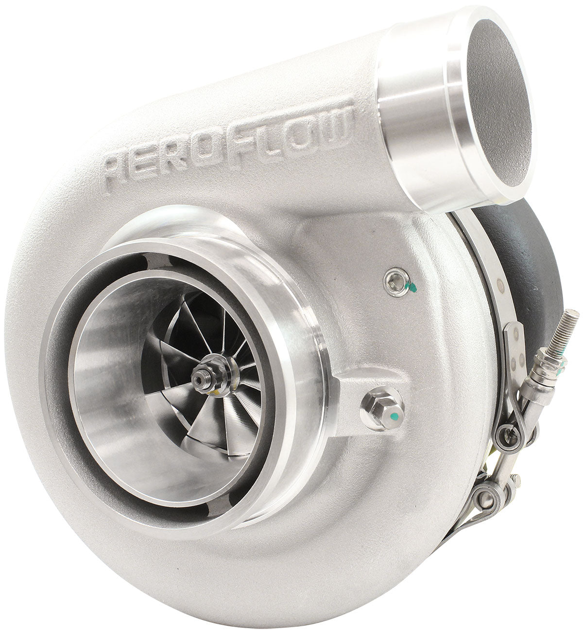 Aeroflow BOOSTED 6270 Conversion V-Band 0.85 Turbocharger 900HP, Natural Cast Finish - AF8005-4028