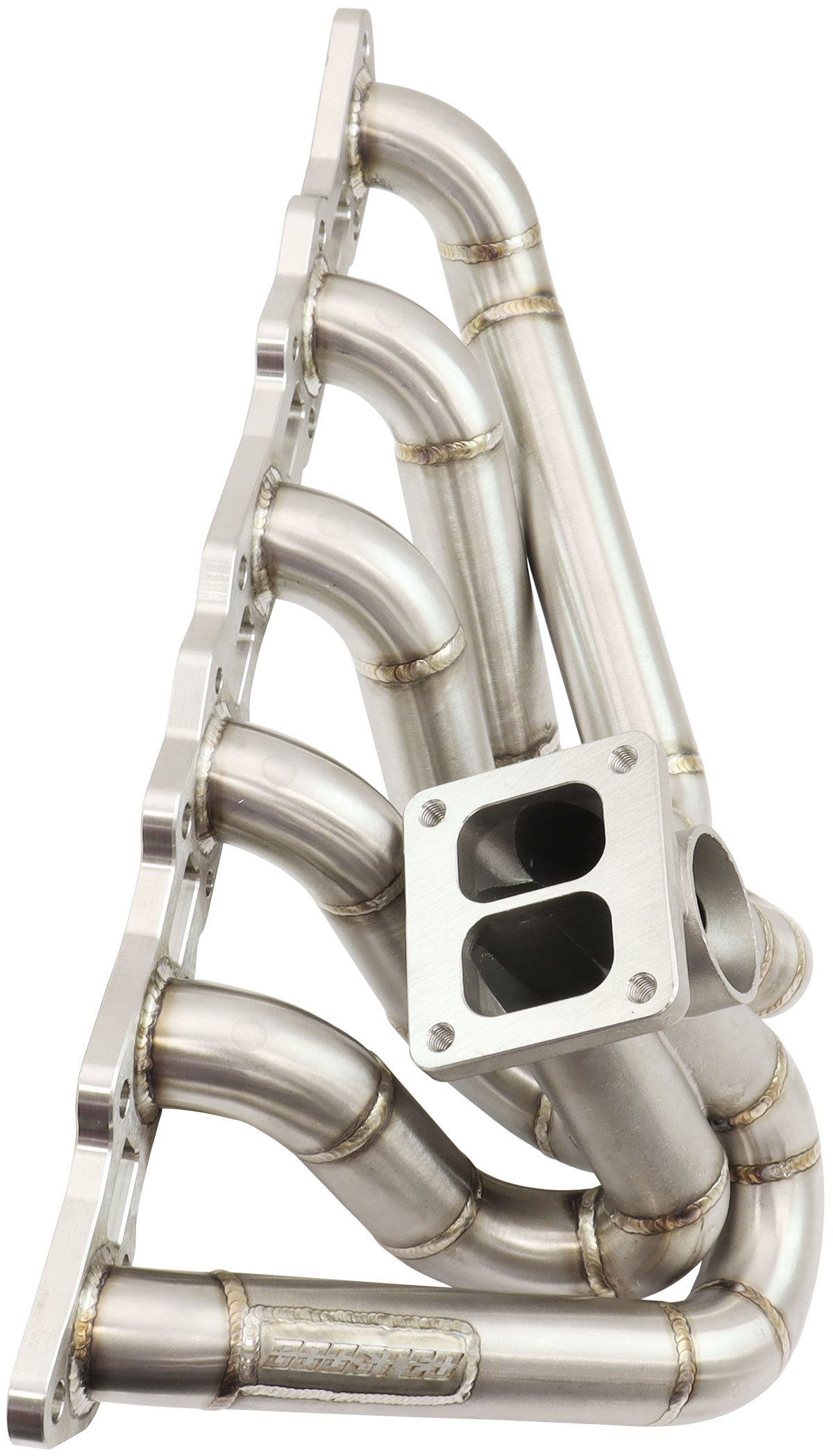 Aeroflow Boosted Nissan RB20/RB25/RB26 T4 Turbo Stainless Manifold Suits High Mount Forward GT40-GT42 Turbo, with 50mm External Wastegate Flange (AF8477-4000)